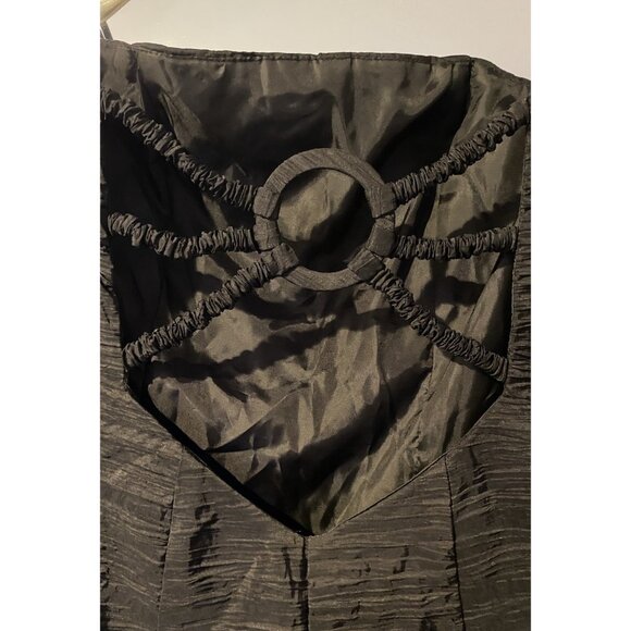 VINTAGE JESSICA McCLINTOCK BLACK TEIRED MINI PARTY DRESS SZ 6 GOTH FAIRY PROM - Picture 4 of 6